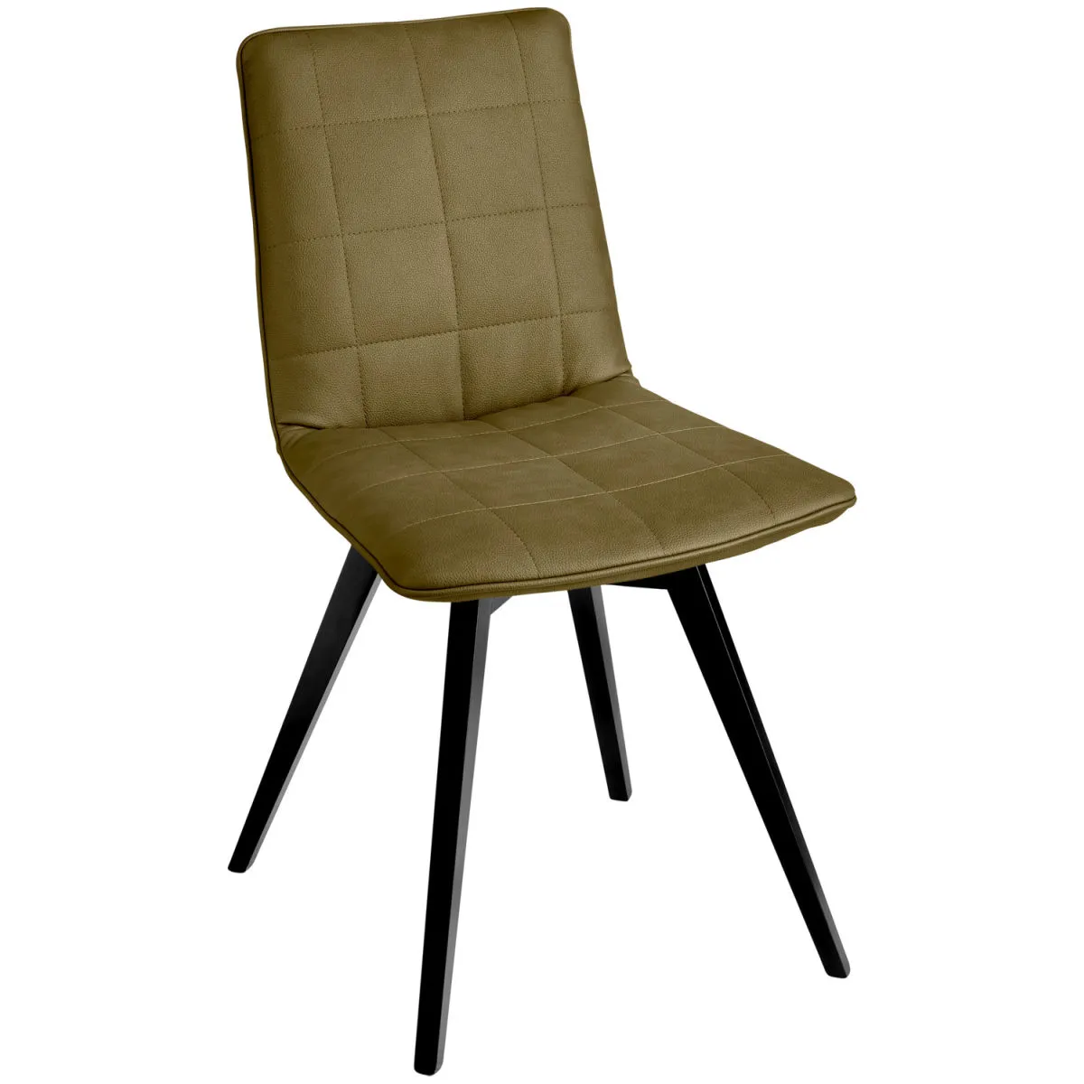 2x VEGA Sedia a guscio Milaria in similpelle, 2 pezzi; 60x51x88.5 cm (LxPxH); seduta verde oliva, struttura nero; 2 set / Pacco