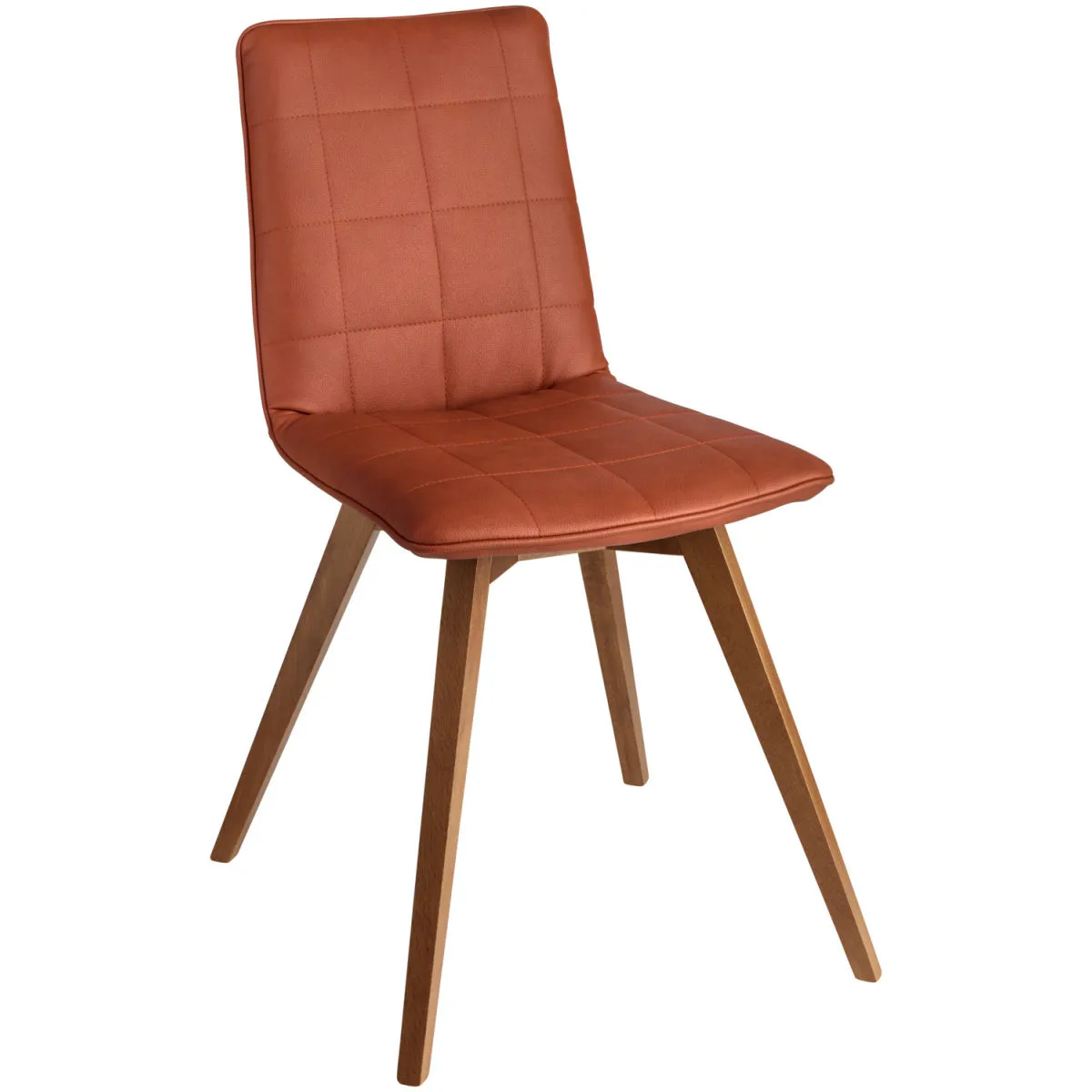 2x VEGA Sedia a guscio Milaria in similpelle, 2 pezzi; 60x51x88.5 cm (LxPxH); seduta cognac, struttura noce; 2 set / Pacco
