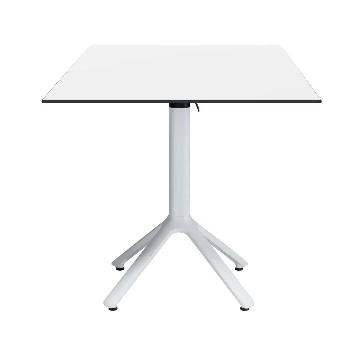 RestooTab Tavolo pieghevole Nemo bianco da esterno 70x70; 70x70x74 cm (LxLxH); Piano tavolo bianco, struttura bianco; quadrata