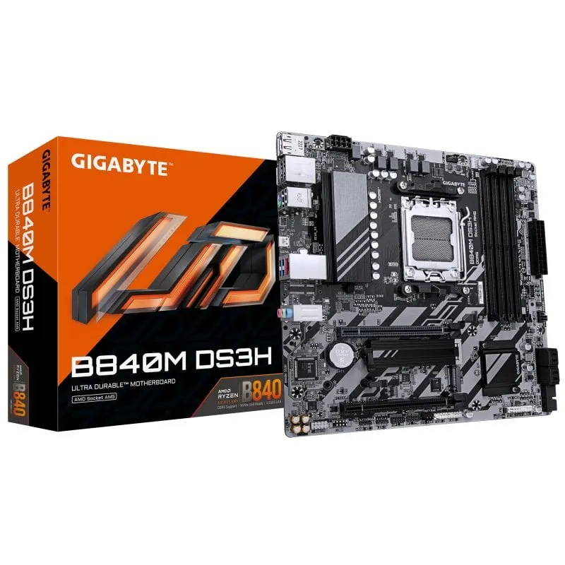 Scheda madre GIGABYTE B840 AM5 micro ATX DDR5 M.2 2.5GbE HDMI DisplayPort RAID