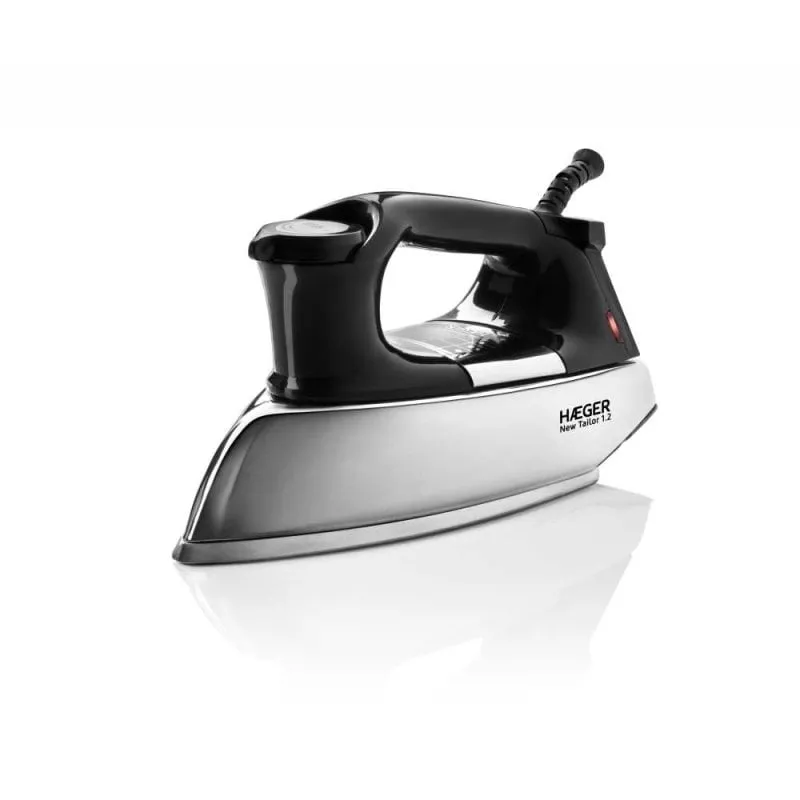 Haeger DI-120.001B Ferro da stiro Piastra in alluminio 1200W Cavo da 2,2 m Acciaio nero