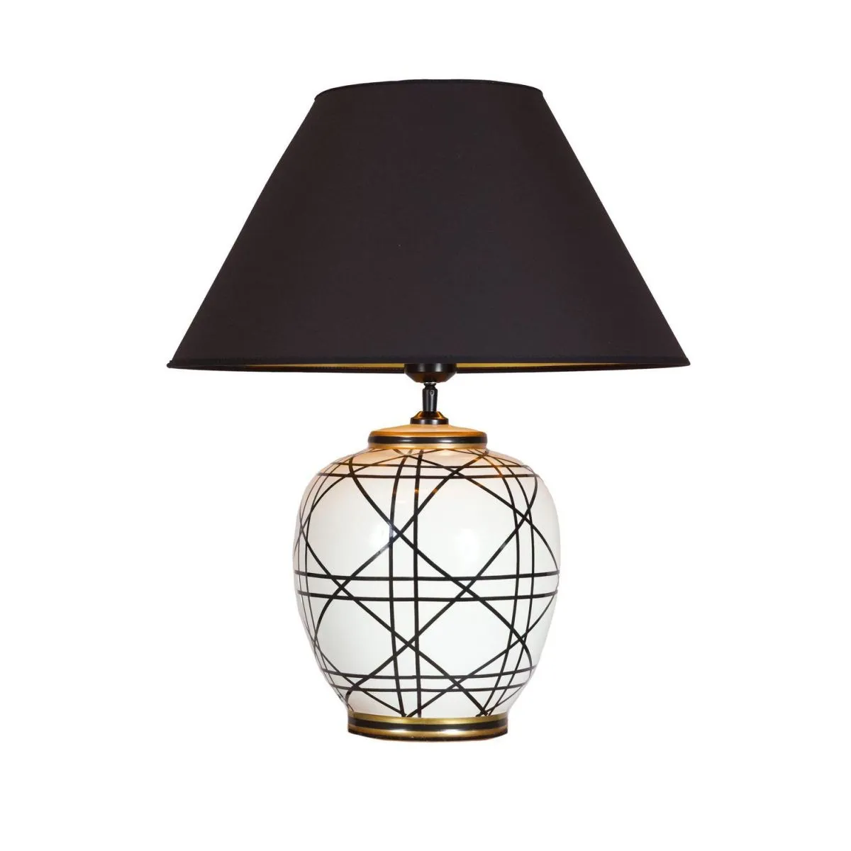 PR Home Lampada da tavolo New York; 45x35x45 cm (LxLxH); nero