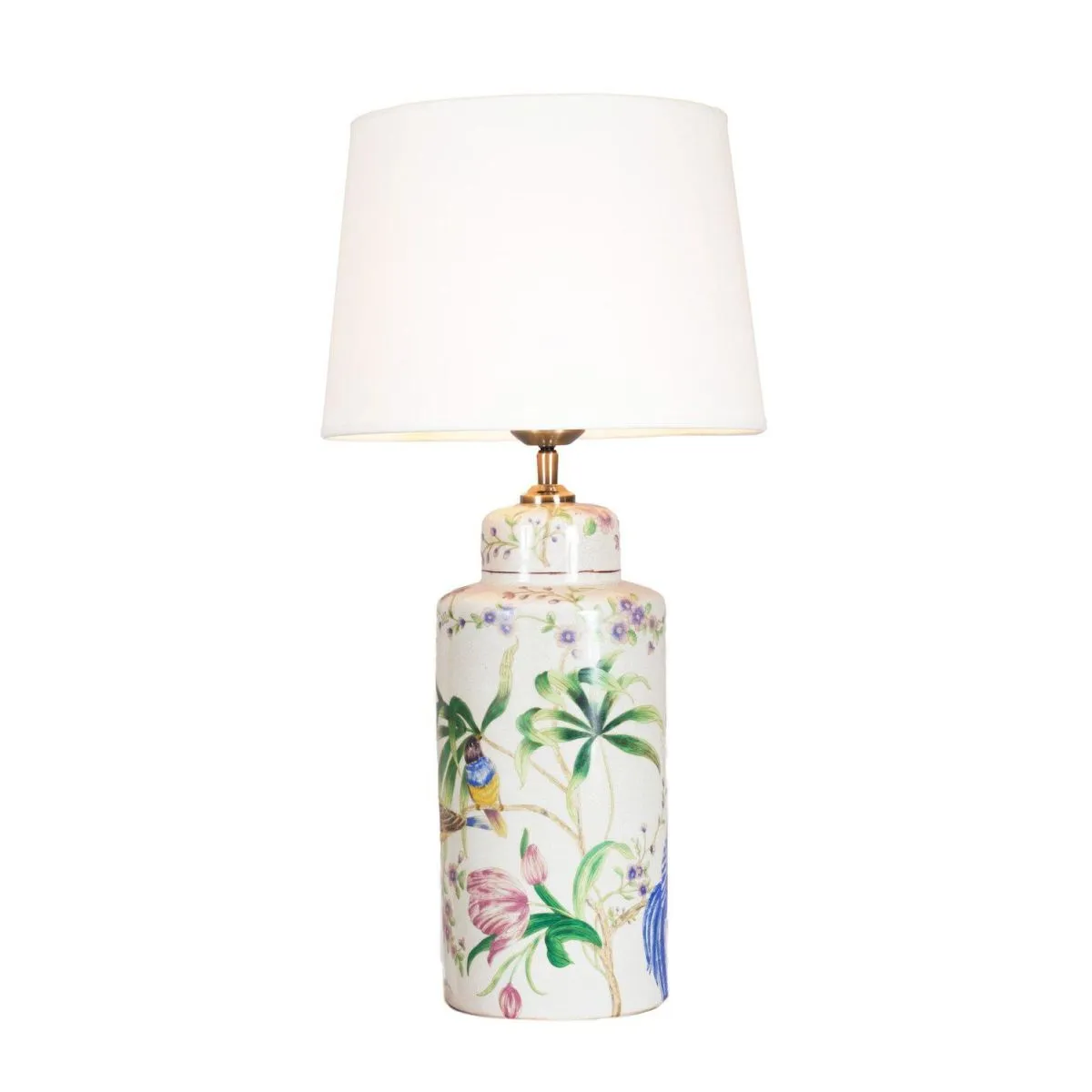 PR Home Lampada da tavolo Li Na; 60x30x60 cm (LxLxH); bianco crema