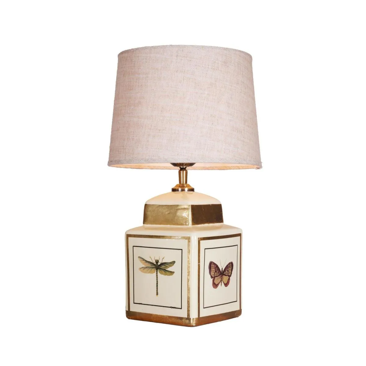 PR Home Lampada da tavolo Lucca; 45x25x45 cm (LxLxH); beige