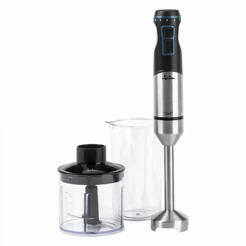 JATA JEBT1791 Frullatore a immersione in acciaio inossidabile da 1500 W, 0,7 l, 2 velocità