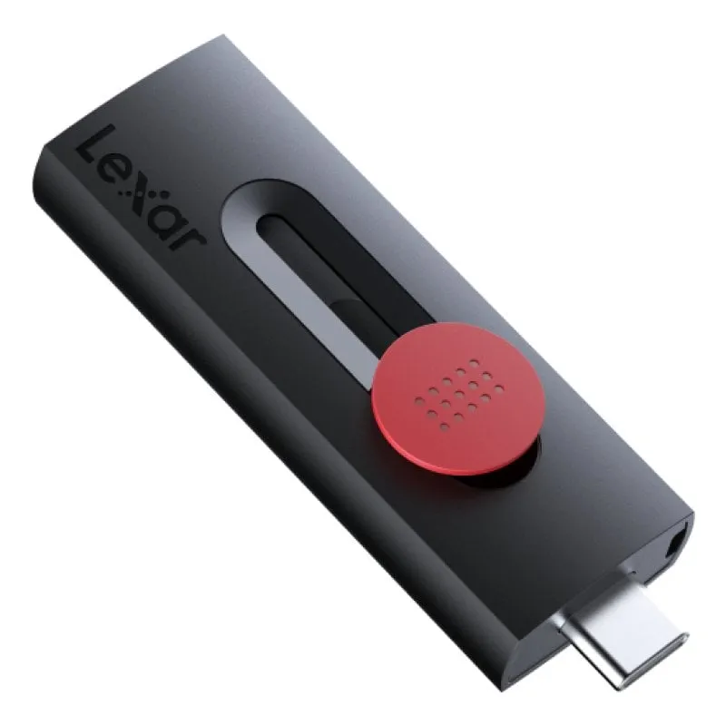 Chiavetta USB scorrevole Lexar da 256 GB, USB 3.2 Gen 1, tipo A/tipo C, nera, 130 MB/s