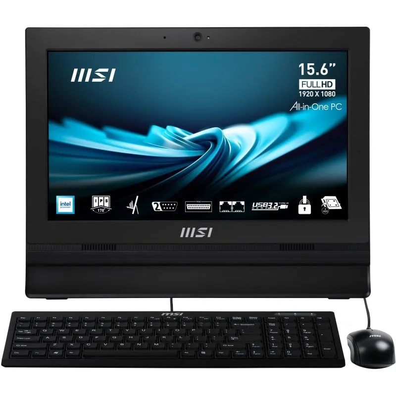 MSI Pro AP162T N100 PC Desktop 4 GB 256 GB SSD Full HD Touch WiFi 6 Nero