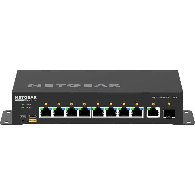 Switch Netgear 8 Porte Gigabit Gestito L2/L3 PoE+ 110W ARM Cortex-A9 Rack
