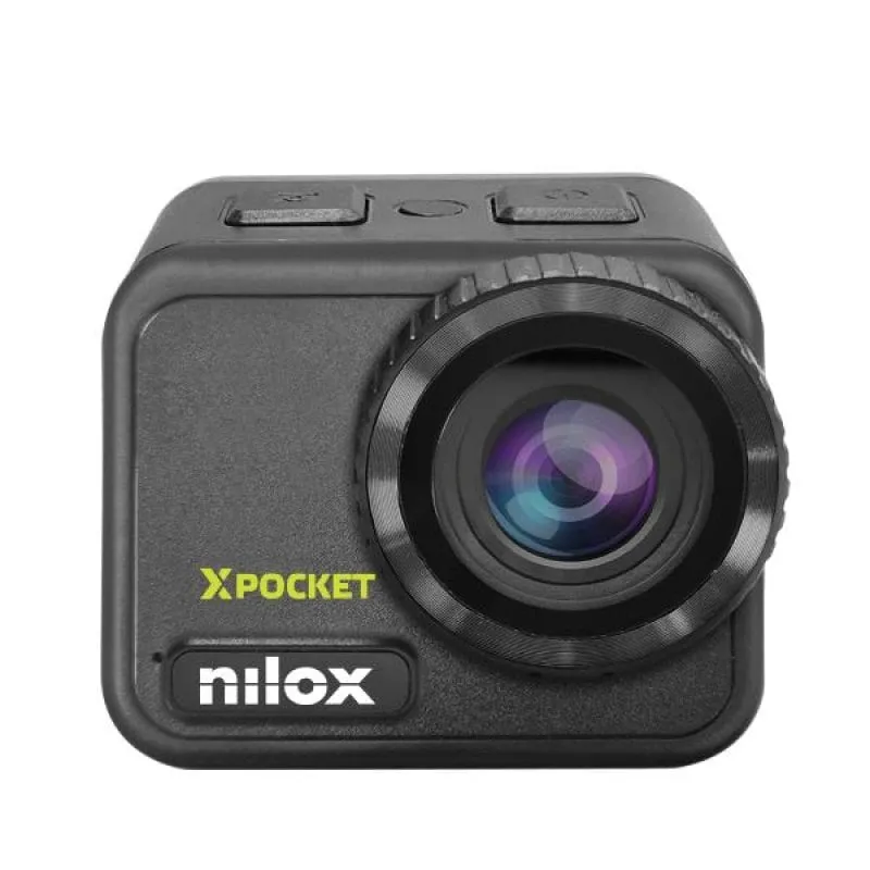 Videocamera Nilox 4K Ultra HD 8MP CMOS LCD con slot per scheda MicroSD, 2 ore di archiviazione, nera