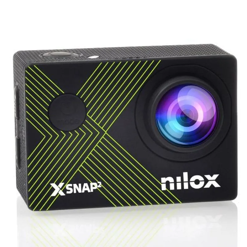 Nilox Action Camera 4K Ultra HD 8MP Schermo LCD 64GB WiFi Stabilizzatore Nero