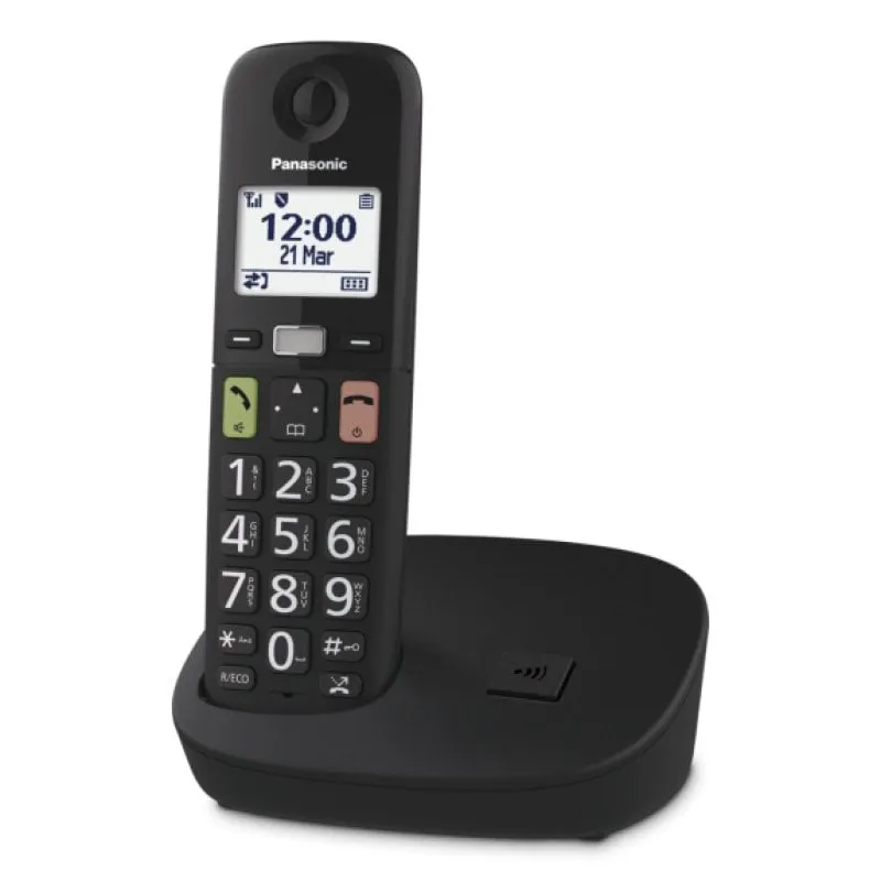 Telefono cordless DECT Panasonic KX-TGU110EXB 100 voci Schermo da 1,8" Nero
