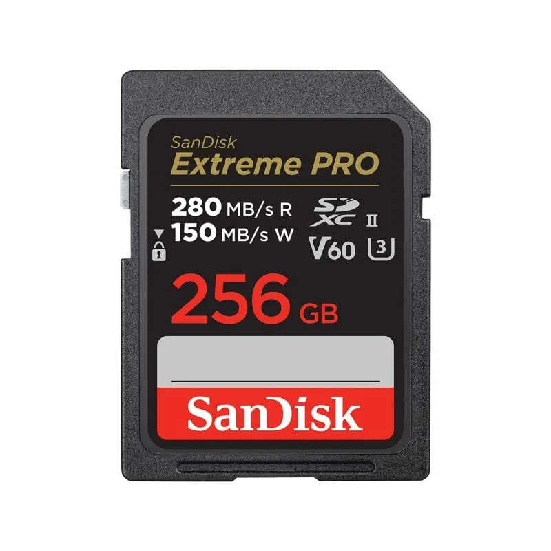 Scheda di memoria SanDisk Extreme PRO SDSDXEP-256G-GN4IN da 256 GB SDXC UHS-II V60 280 MB/s