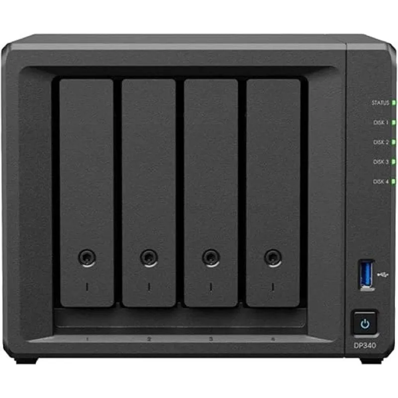Synology NAS AMD R1600 da 16 GB, 4 bay SATA 10 GbE, nero, doppio RAID RJ-45