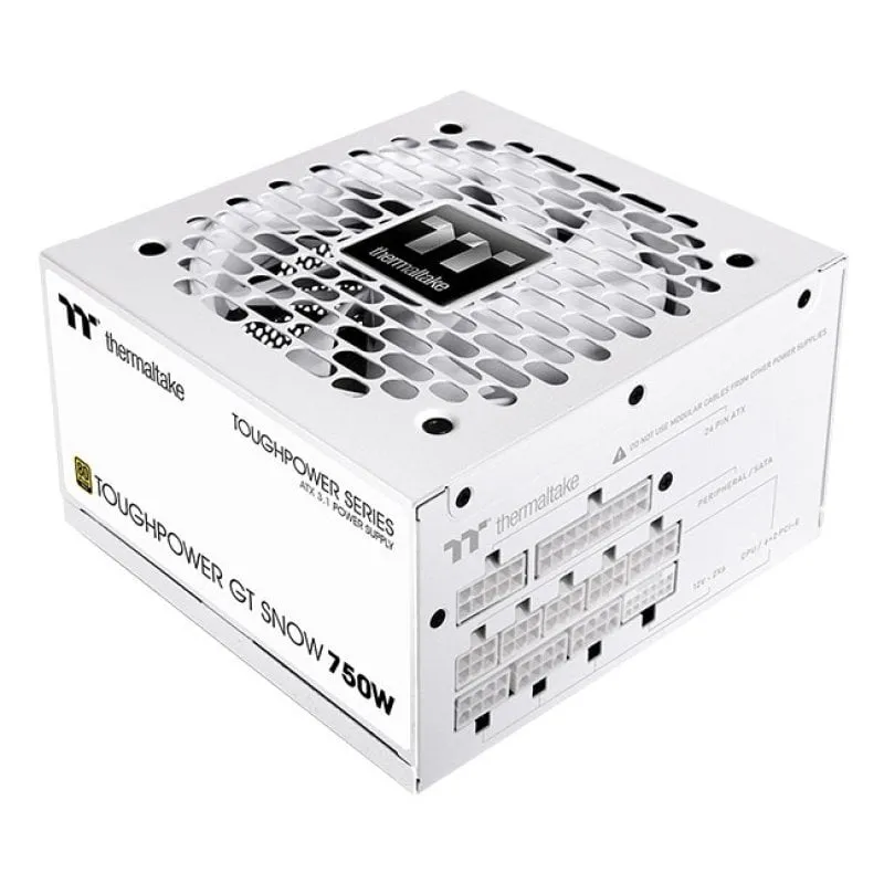 Alimentatore Thermaltake Toughpower GT Modular ATX 3.1 da 750 W 80+ Gold Bianco con protezioni avanzate