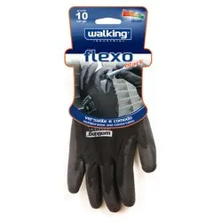Guanti lavoro poliestere pu (taglia xl (10) ) FLEXO Nero 010806