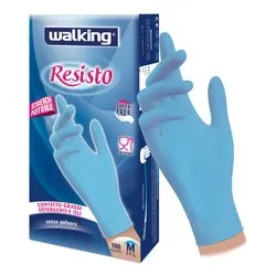 Guanti monouso nitrile 100 pz (taglia l ) RESISTO Azzurro 011667