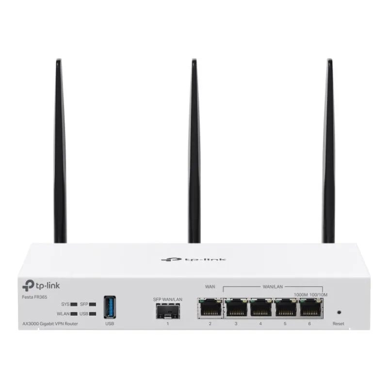Router TP-Link FESTA FR365 Gigabit Wi-Fi 6 2402 Mbps Dual Band MU-MIMO SNMP USB 3.2