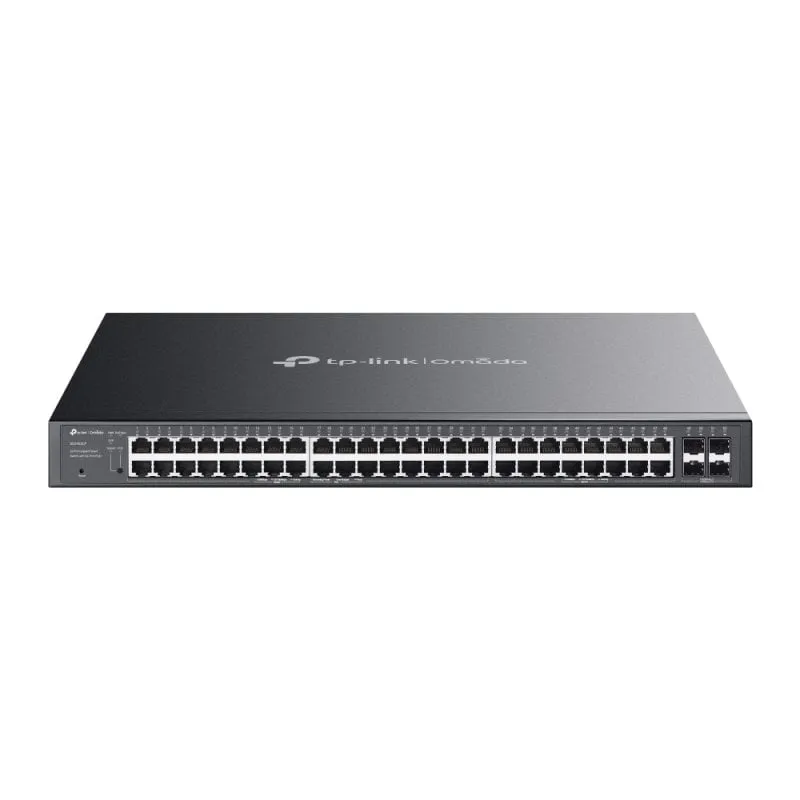 Switch TP-Link 48 porte Gigabit, 4 SFP, PoE+, L2/L2+, 230 W, rack 1U