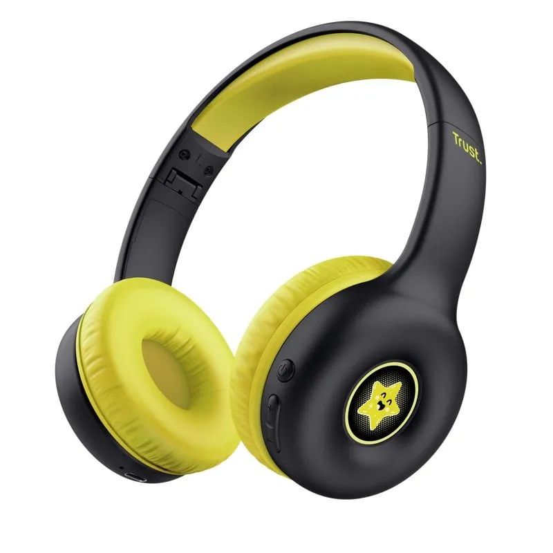 Cuffie Bluetooth pieghevoli wireless Trust con microfono e limitazione del volume