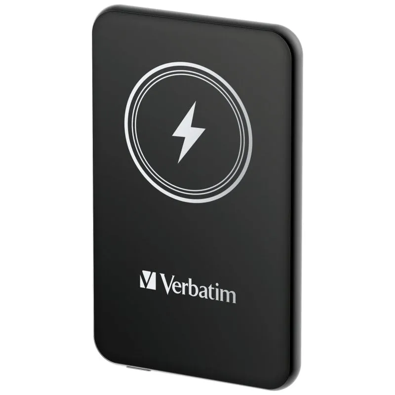 Caricabatterie wireless Verbatim Charge 'n' Go ai polimeri di litio da 5000 mAh, nero