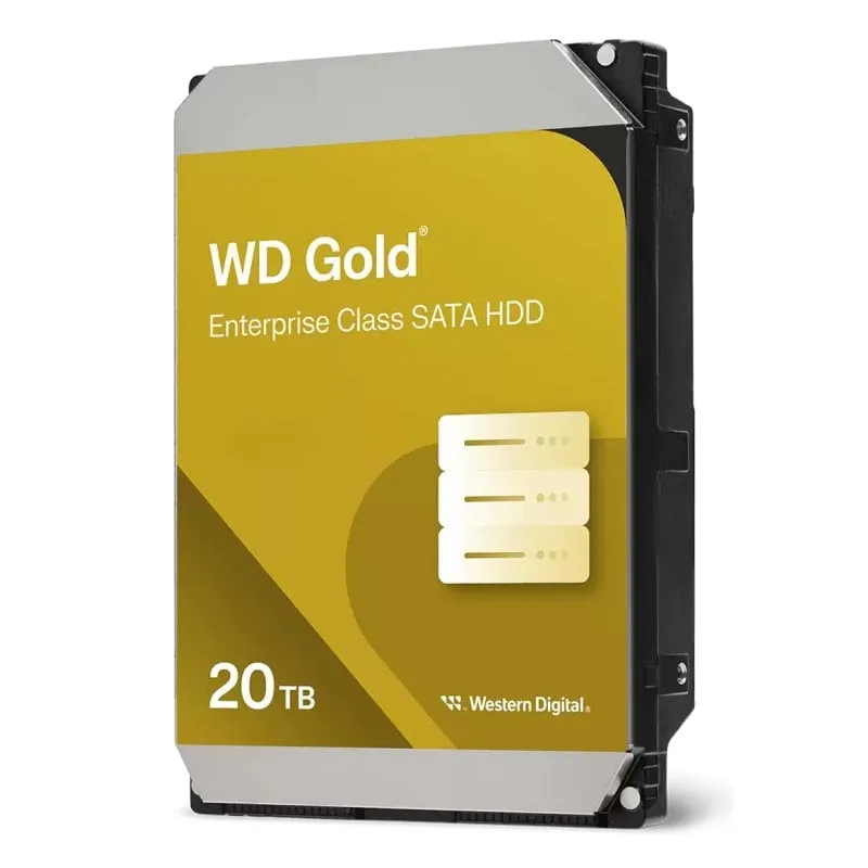 Western Digital 20 TB HDD 7200 rpm 291 MiB/s Gold WD203KRYZ + Affidabilità professionale