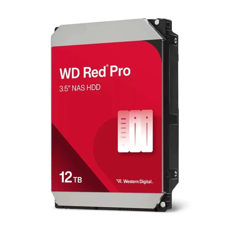 Disco rigido Western Digital Pro NAS da 12 TB, 7200 rpm, 267 MB/s, Red Pro + 512 MB di cache