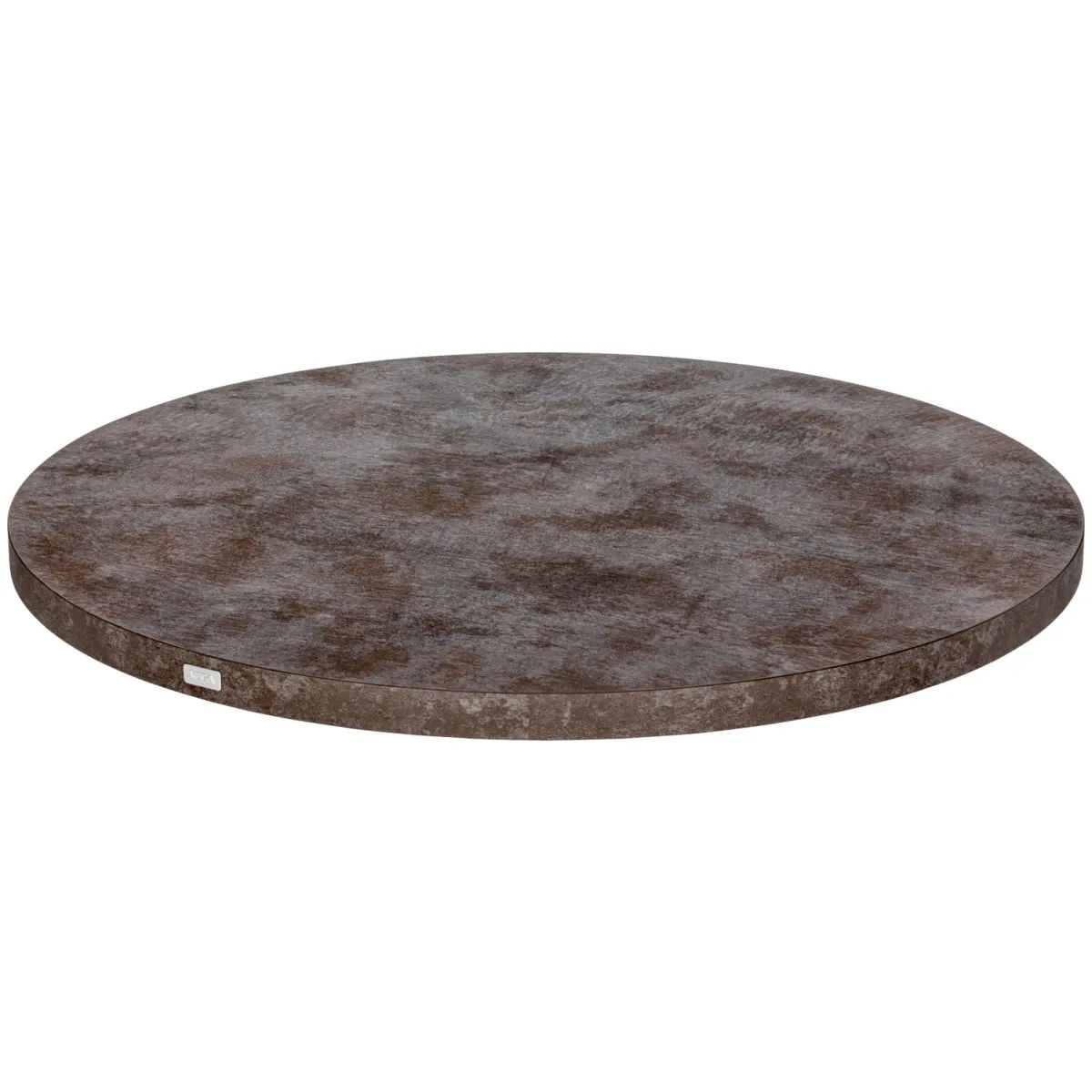 VEGA Piano tavolo per interni Marvello rotondo; 80x2.5 cm (ØxH); grigio-bruno; rotonda