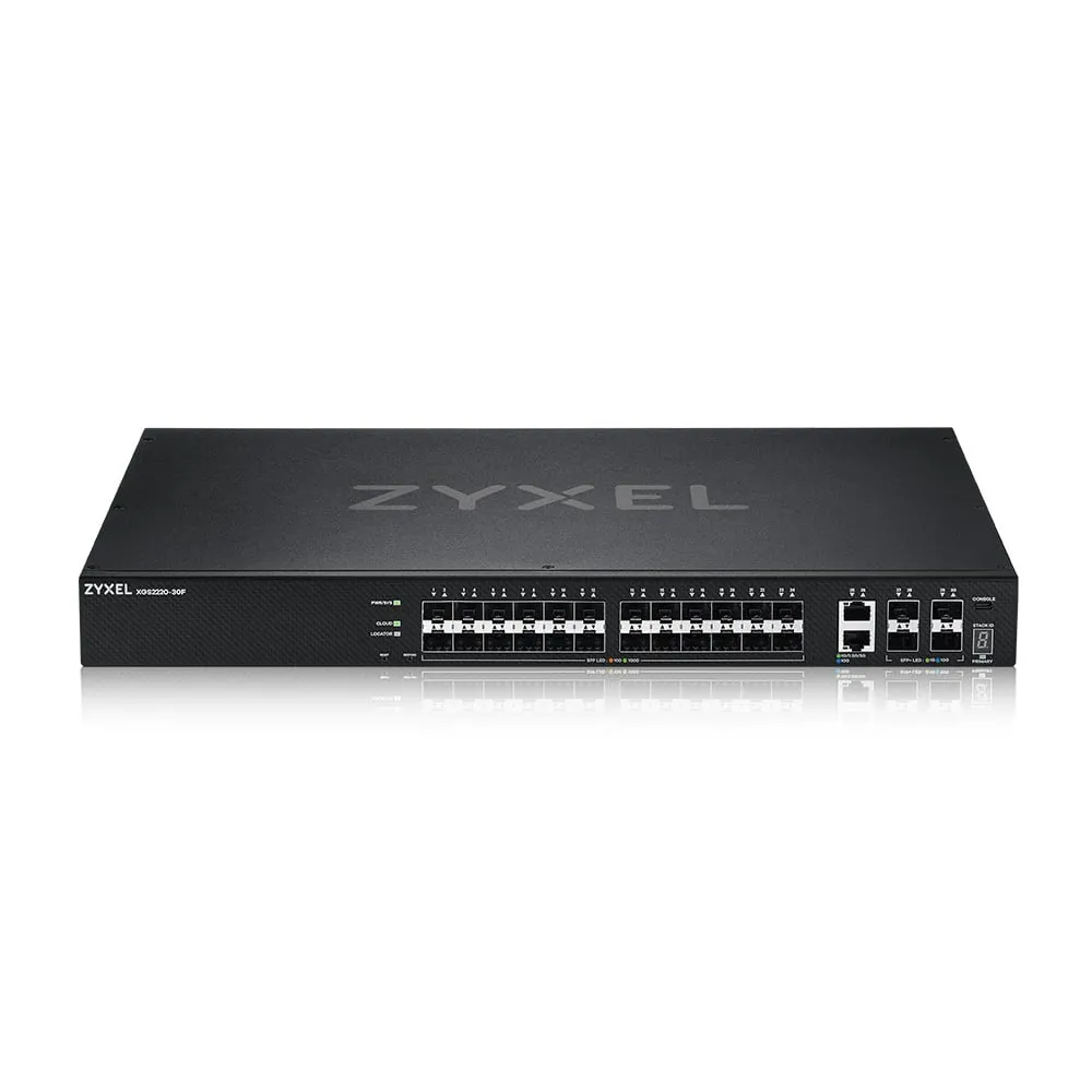 Switch rack gestito Zyxel XGS2220-30F 24 SFP 4 SFP+ 2x10G L3 168 Gbit/s
