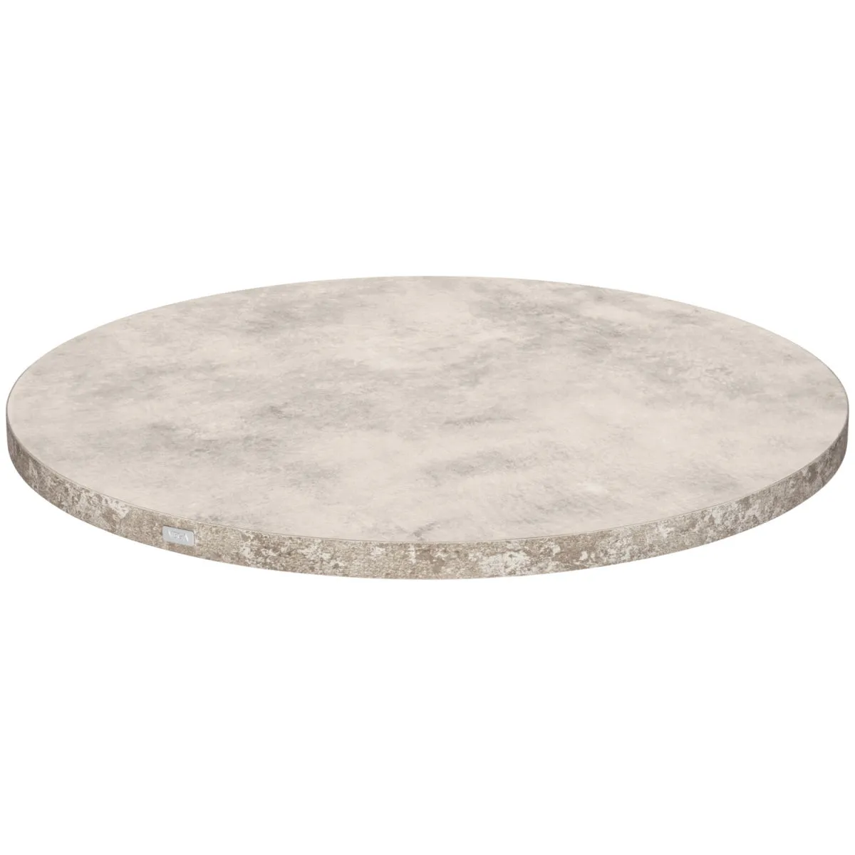 VEGA Piano tavolo per interni Marvello rotondo; 50x2.5 cm (ØxH); grigio pietra; rotonda