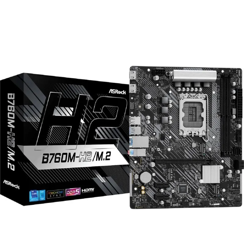 Scheda madre Asrock B760M-H2/M.2 Intel B760 LGA 1700 Micro ATX DDR5 M.2 USB 3.2 Gen2
