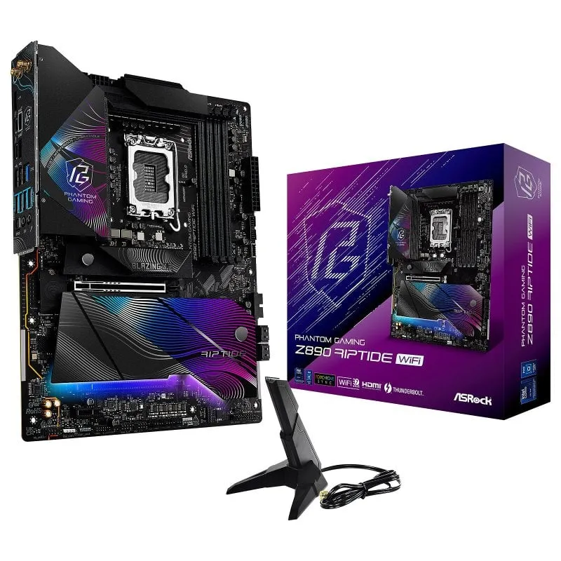 Scheda madre ASROCK Z890 ATX LGA1851 RIPTIDE WIFI DDR5 PCIe 5.0 USB 4.0