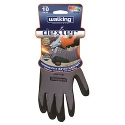 Guanti lavoro nylon nitrile (taglia xl (10) ) DEXTER Grigio e Nero 012814
