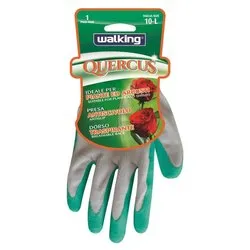 Guanti lavoro poliestere lattice (taglia xl (10) ) QUERCUS Grigio e Verde 013988