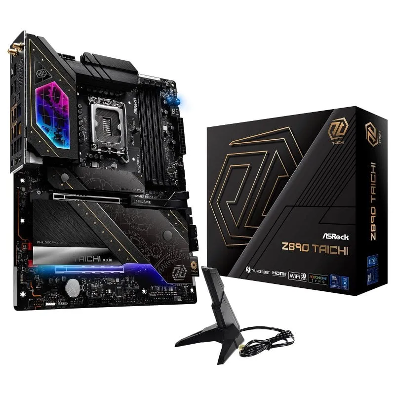 Scheda madre ASROCK Z890 LGA1851 ATX Taichi DDR5 PCIe 5.0 Multi-GPU Audio Premium