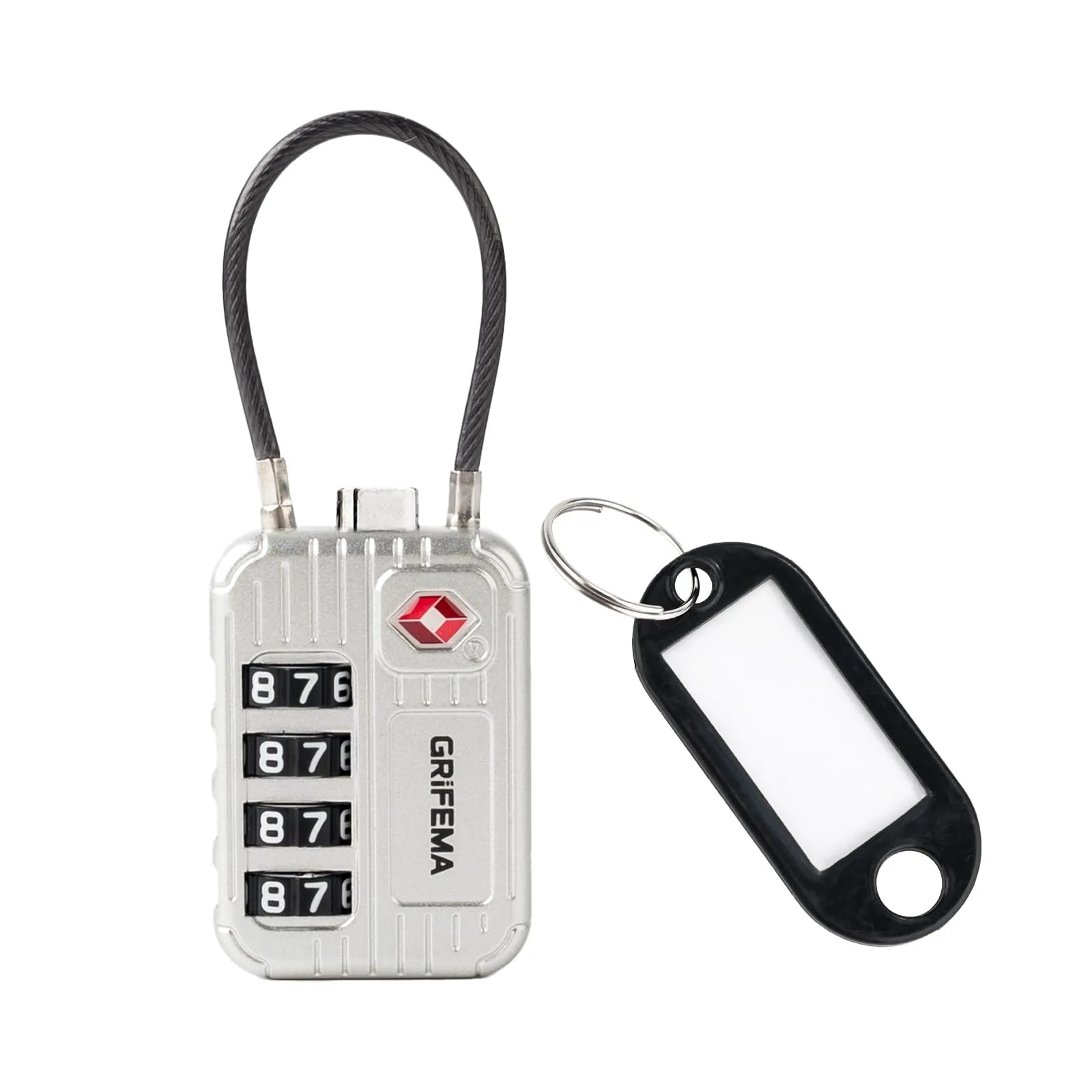 GRIFEMA GA1008W Lucchetto TSA Combinazione 4 Cifre Bianco