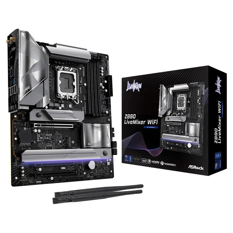 Scheda madre da gioco ASRock Z890 LGA1851 ATX LiveMixer WiFi 7 Thunderbolt 4