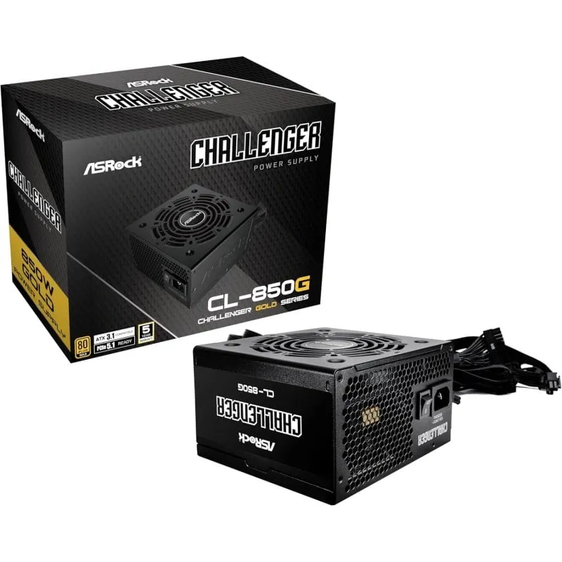 Alimentatore Asrock da 850 W con certificazione 80 PLUS Gold, protezione avanzata Challenger CL-850G