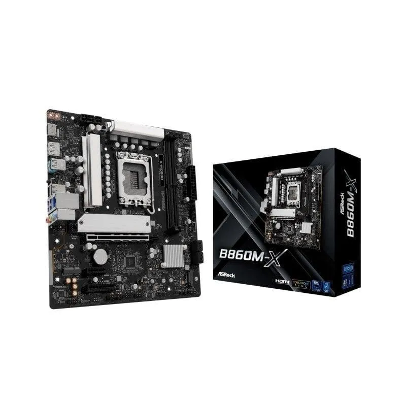 Schede Madri Asrock B860M-X B860 LGA1851 DDR5 Micro ATX 2.5GbE M.2 RAID