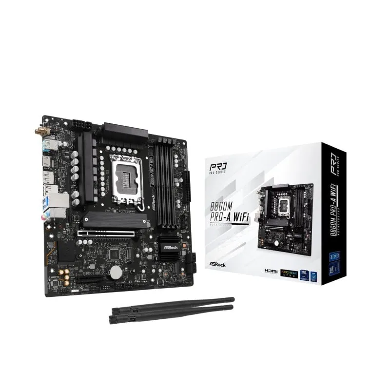 Scheda madre Asrock B860 Micro ATX LGA 1851 B860M Pro-A WiFi DDR5 PCIe Ethernet HD