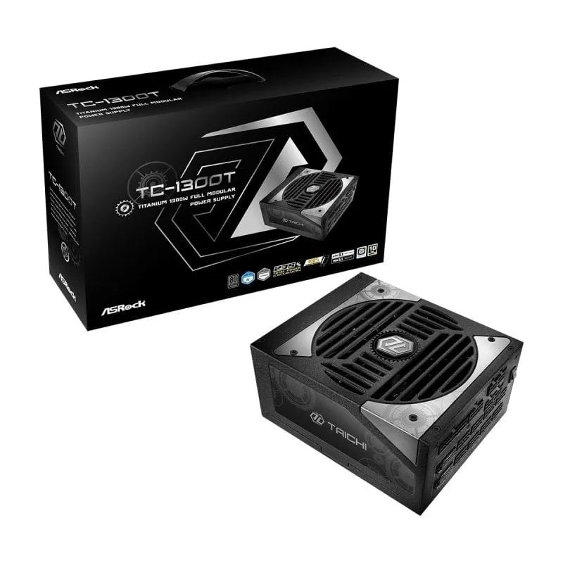 Alimentatore Asrock da 1300 W con certificazione 80 PLUS Titanium Taichi TC-1300T Protezione completa