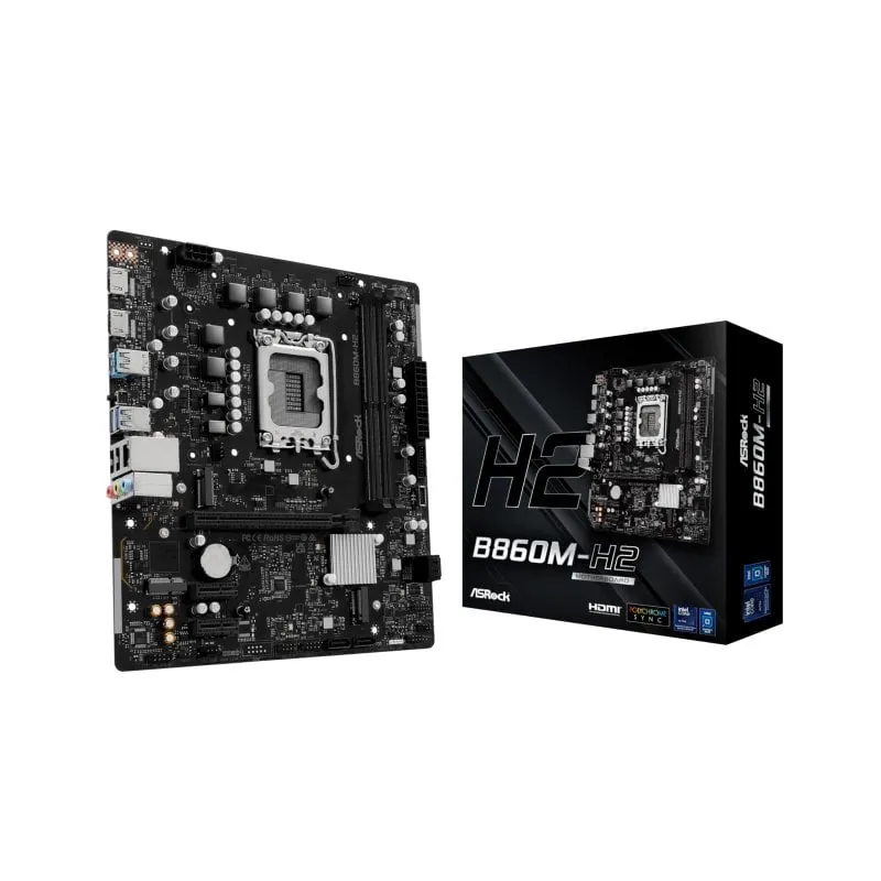 Scheda madre ASRock B860 Micro ATX LGA 1851 B860M-H2 DDR4 USB 3.0 VRM ottimizzata