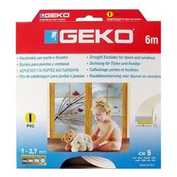 Paraspifferi adesivo sezione ad I porte, finestre (3mm x 9mm x 6m) FLEX Bianco 12007