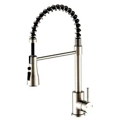 Miscelatore lavello semiprofessionale doccetta MONTREAL Inox spazzolato SCARUB1161AC