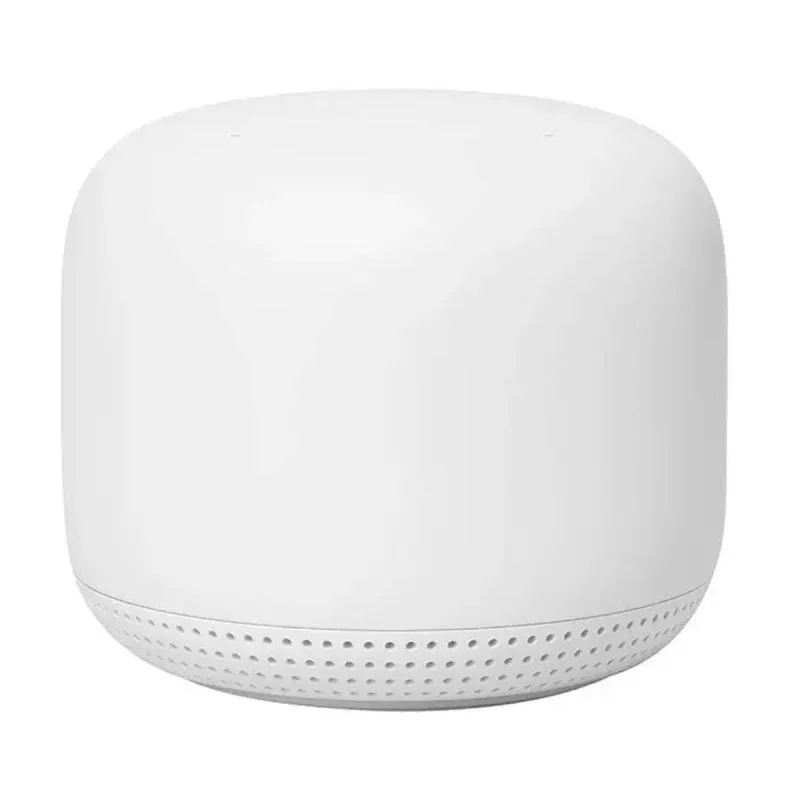 Router mesh Google Nest WiFi Dual Band AC2200 da 210 m² con assistente vocale e altoparlante bianco neve
