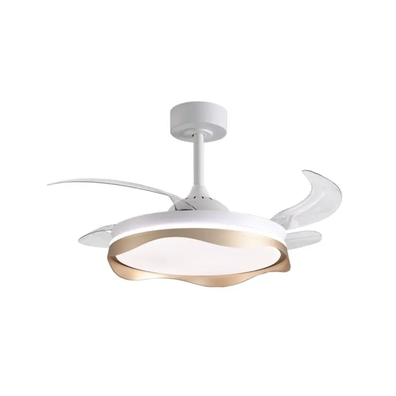 Ventilatore da soffitto Bel Air Olas con 4 pale retrattili, motore DC, LED da 72 W, telecomando