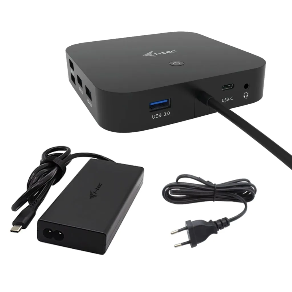 Docking Station i-tec USB-C Triplo Display 4K 100W HDMI/DP Ethernet Nero
