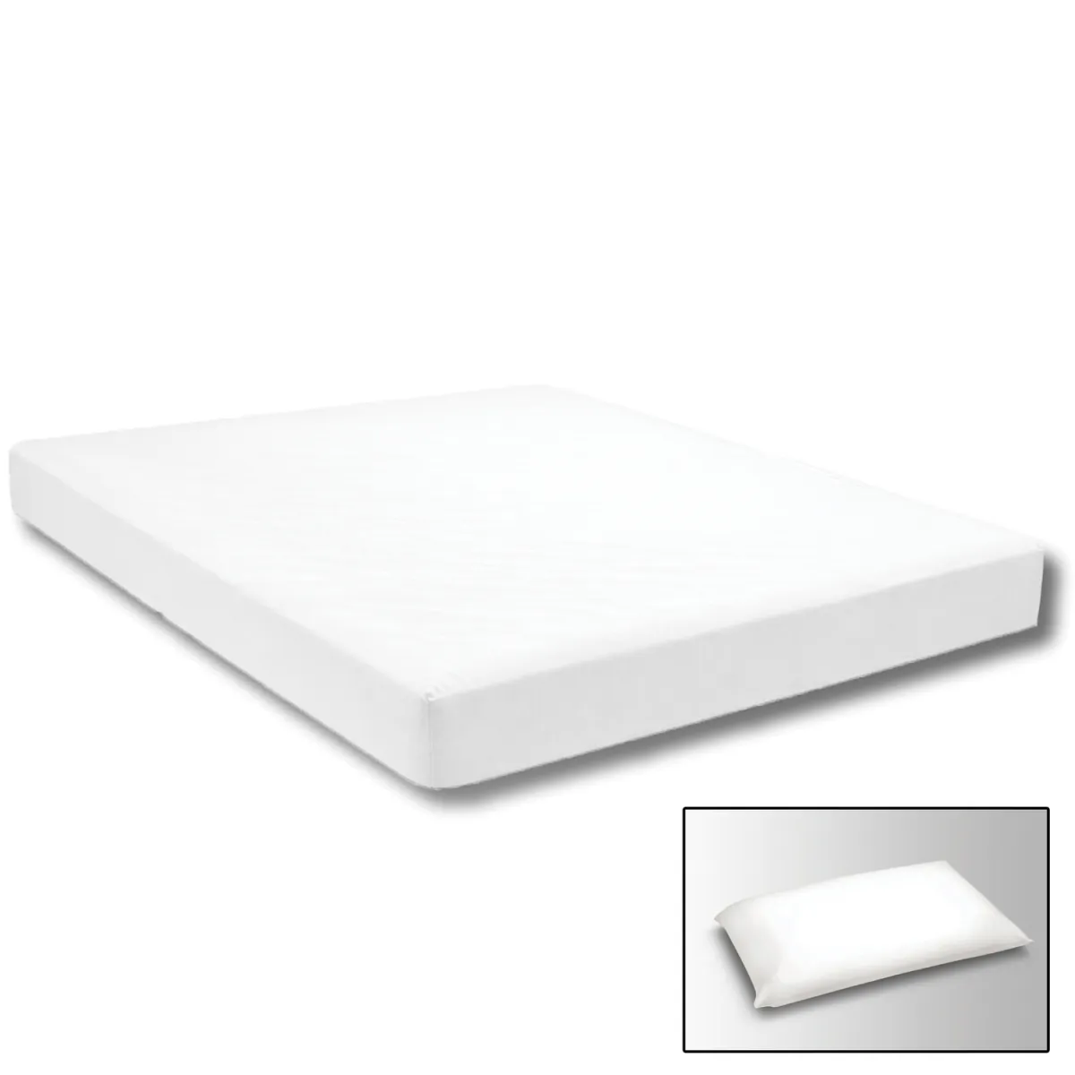 6x Lombarda Trapunte Coprimaterasso SANITARIO e IGNIFUGO Elasticizzato, Coprimaterasso Anallergico in maglia tecnica, certificato e omologato Made in Italy,; 80x200 cm (LxL); bianco; 6 pz. / Pacco