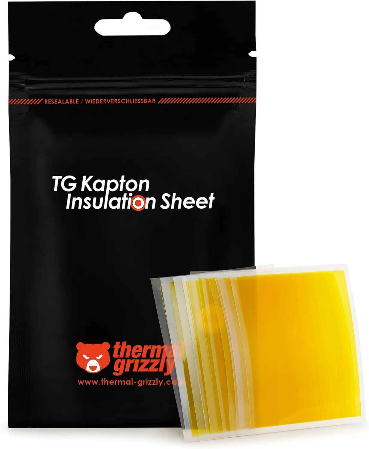 Foglio isolante Kapton Thermal Grizzly 50 strisce 10x60mm 40μm 280°C Alta resistenza