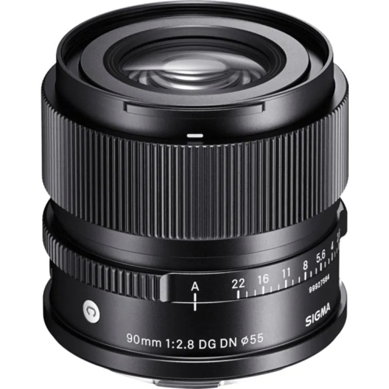 Teleobiettivo Sigma 90mm F2.8 DG DN Sony E, diaframma a 9 lamelle, 295 g, filtro da 55 mm