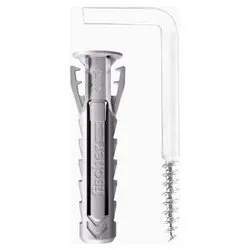 Set tasselli plastica con gancio appendiquadri (4mm) Sx Plus 4x20 G K ( 10 pz) Bianco 567557